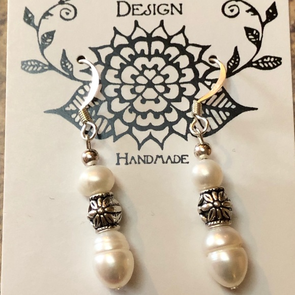 White Pearl Earrings - Picture 8 of 8